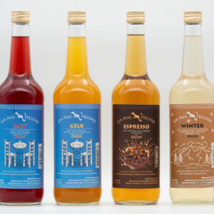 Rot, Gelb, Winter, Espresso Ouzo Anis Spirituose